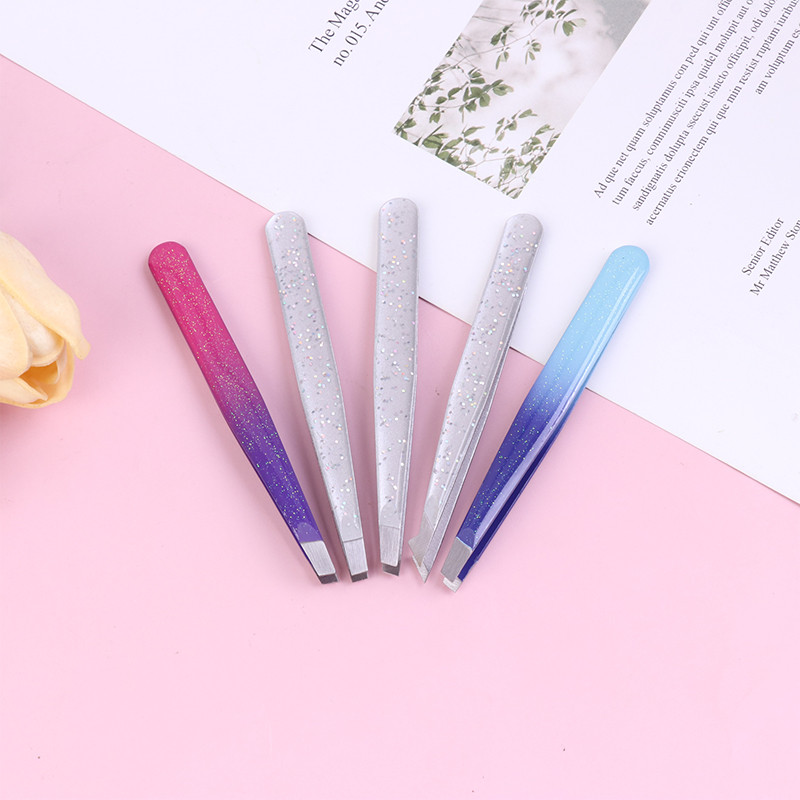 Pensetă pentru sprâncene Agrafe din aur roz pentru îndepărtarea părului feței Instrument de machiaj Beautfy