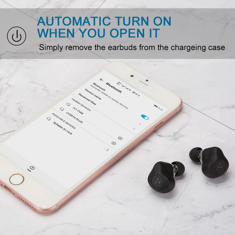 SYLLABLE S115 TWS Ακουστικά 4 ηχεία Ήχος Ισχυρά μπάσα τσιπ QCC3020 10 ώρες ακουστικά Ακύρωση θορύβου S115 Έλεγχος έντασης