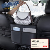 Organizator de mijloc pentru scaunul din față auto Depozitare geantă de mână din piele de înaltă calitate Organizator de scaune geantă de depozitare pentru interiorul auto