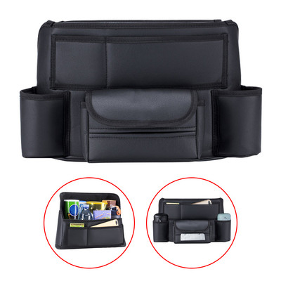 Organizator de mijloc pentru scaunul din față auto Depozitare geantă de mână din piele de înaltă calitate Organizator de scaune geantă de depozitare pentru interiorul auto