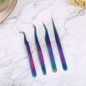 1 buc Pensetă pentru extensie de gene Manichiură Culegere autocolant stras Flori uscate Machiaj cameleon Pensetă Instrumente