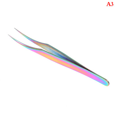 1 buc Pensetă pentru extensie de gene Manichiură Culegere autocolant stras Flori uscate Machiaj cameleon Pensetă Instrumente