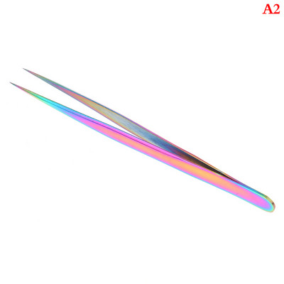 1 buc Pensetă pentru extensie de gene Manichiură Culegere autocolant stras Flori uscate Machiaj cameleon Pensetă Instrumente