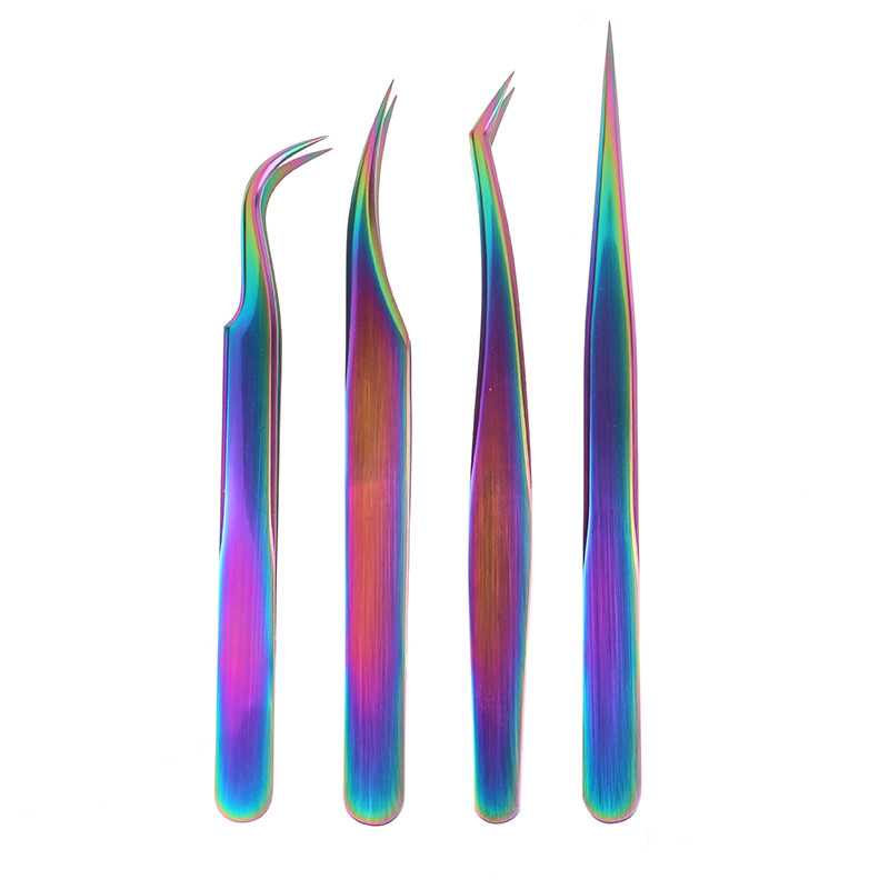 1 buc Pensetă pentru extensie de gene Manichiură Culegere autocolant stras Flori uscate Machiaj cameleon Pensetă Instrumente