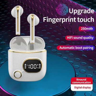 Bezdrôtové slúchadlá X25 s digitálnym displejom, binaurálne inteligentné do uší, TWS dotykové športové stereo 5.1 Bluetooth headset