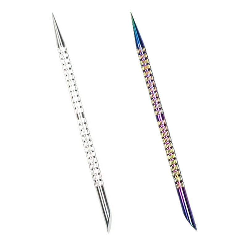 2 în 1 din oțel inoxidabil cuticule împingător unghii manichiură Remover manichiură Sticks Instrument pentru Nail Art Manichiură Instrumente