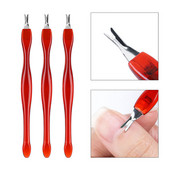5 bucăți din oțel inoxidabil pentru împingere a cuticulelor Nail Art Furk Instrument de manichiură pentru tăiat piele moartă Furcă împingător tuns Trimmer Cuticule Remover