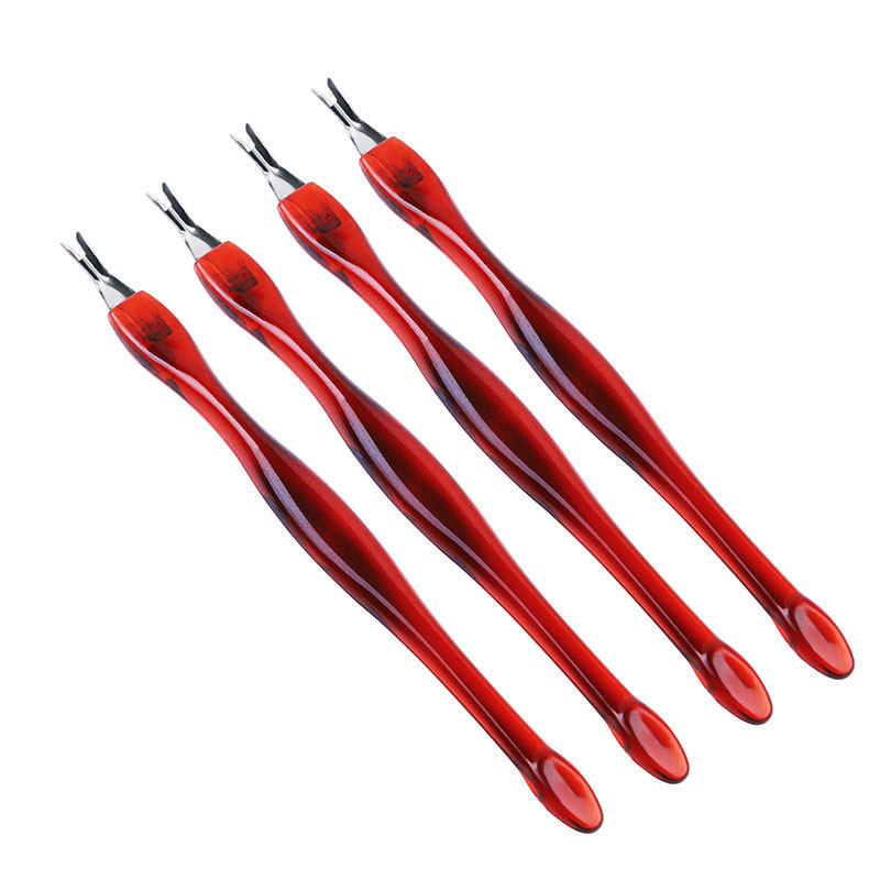 5 bucăți din oțel inoxidabil pentru împingere a cuticulelor Nail Art Furk Instrument de manichiură pentru tăiat piele moartă Furcă împingător tuns Trimmer Cuticule Remover