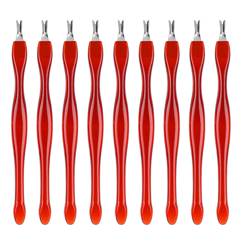 5 bucăți din oțel inoxidabil pentru împingere a cuticulelor Nail Art Furk Instrument de manichiură pentru tăiat piele moartă Furcă împingător tuns Trimmer Cuticule Remover