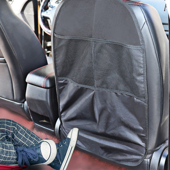 Протектор на облегалката на задната седалка на автомобила Подложка против ритане Чанта за съхранение Органайзер Аксесоари за автомобилен интериор
