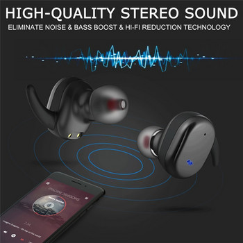 Ασύρματα ακουστικά TWS Ακουστικά Bluetooth Έλεγχος αφής Αθλητικά ακουστικά Μικρόφωνο Λειτουργεί σε όλα τα smartphone Ακουστικά μουσικής