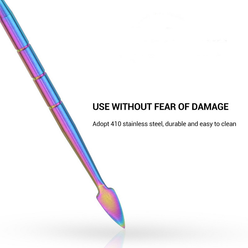 Manichiură Toate pentru Unelte pentru unghii Împingător de cuticule Îndepărtează manualul profesional din oțel inoxidabil Produse de artă pentru unghii.