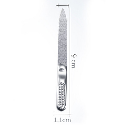 1 Dviejų galvų manikiūro pirštų odelių stūmimo ranka Dead Skin Nagų dailės odelių šalinimas nerūdijančio plieno pedikiūro nagų valymo priemonė