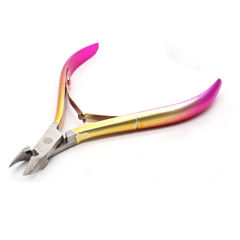 3 vnt./dėžutė Gradient Mėlyna nerūdijančio plieno odelių stūmimo žirklių rinkinys Nagų dailės manikiūro įrankiai Nagų stūmimo odelių nagų nuėmimo žnyplė