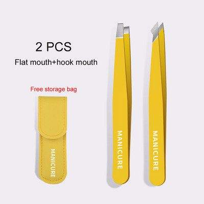 Antakių kirpimo pincetu spalva grožio salono traukimo barzda traukianti artefaktą iš nerūdijančio plieno įstrižų antakių segtukų makiažo valiklis