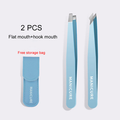 Antakių kirpimo pincetu spalva grožio salono traukimo barzda traukianti artefaktą iš nerūdijančio plieno įstrižų antakių segtukų makiažo valiklis