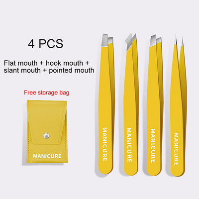 Antakių kirpimo pincetu spalva grožio salono traukimo barzda traukianti artefaktą iš nerūdijančio plieno įstrižų antakių segtukų makiažo valiklis