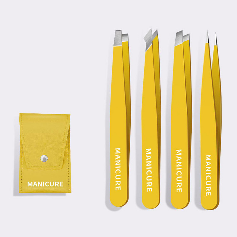 Antakių kirpimo pincetu spalva grožio salono traukimo barzda traukianti artefaktą iš nerūdijančio plieno įstrižų antakių segtukų makiažo valiklis