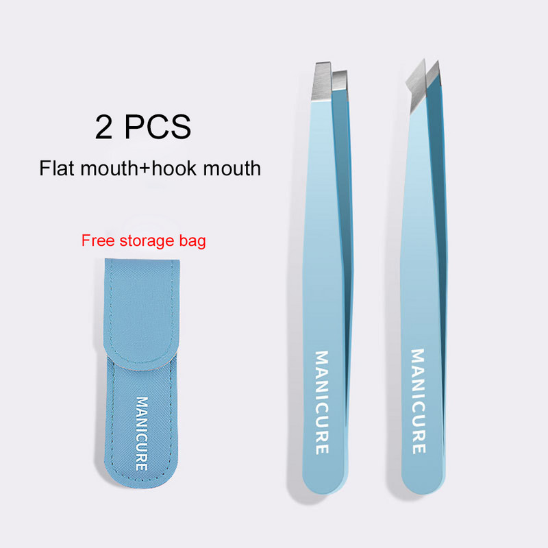 Antakių kirpimo pincetu spalva grožio salono traukimo barzda traukianti artefaktą iš nerūdijančio plieno įstrižų antakių segtukų makiažo valiklis