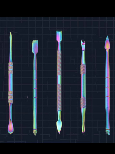 5 buc. Cap dublu din oțel inoxidabil pentru instrumente de manichiură Accesorii antiderapante pentru îndepărtarea cuticulelor unghiilor