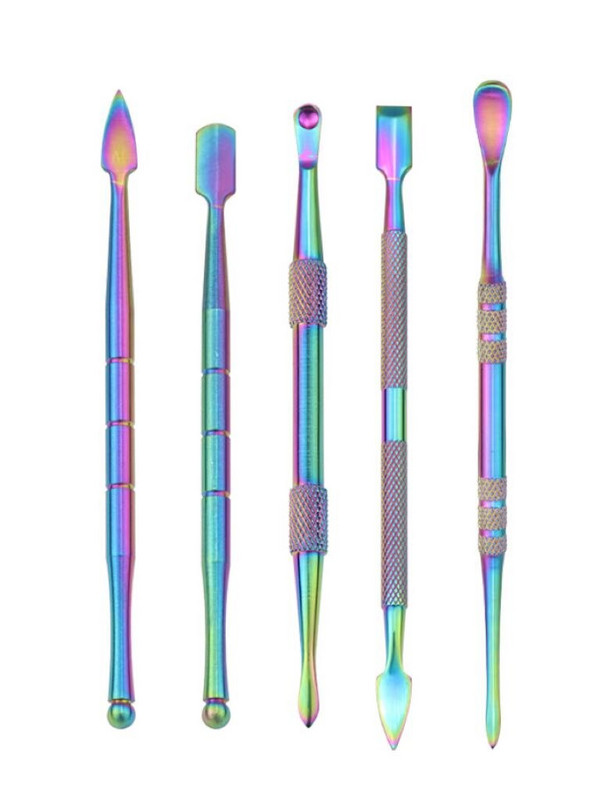 5 buc. Cap dublu din oțel inoxidabil pentru instrumente de manichiură Accesorii antiderapante pentru îndepărtarea cuticulelor unghiilor