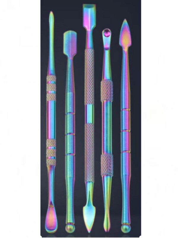 5 buc. Cap dublu din oțel inoxidabil pentru instrumente de manichiură Accesorii antiderapante pentru îndepărtarea cuticulelor unghiilor