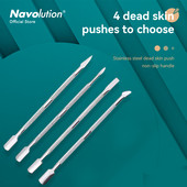 4 buc/set de curățat manichiură din oțel Dispozitiv de curățare a cuticulei cu două capete Dispozitiv de îndepărtare a pielii moarte Instrument de îngrijire a unghiilor Toate pentru set de manichiură