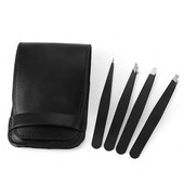 4Pcs/set Najnoviji set pinceta za obrve od nehrđajućeg čelika Set kosih ravnih šiljastih alata Alati za uljepšavanje Izvlakač dlačica za trepavice