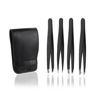 4Pcs/set Najnoviji set pinceta za obrve od nehrđajućeg čelika Set kosih ravnih šiljastih alata Alati za uljepšavanje Izvlakač dlačica za trepavice