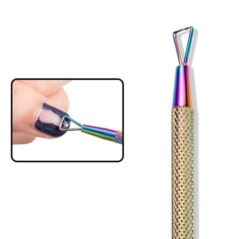 2 vnt./rinkinys Nagų lako odelių stūmiklis Dviejų galų pirštų negyvos odos nagų stūmimas nerūdijančio plieno pedikiūro negyvos odos šalinimo įrankiai