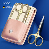 LLANO Instrument pentru tunderea sprâncenelor Clip oblic pentru sprâncene Linguriță pentru tăierea părului pentru urechi 3 în 1 Set de calitate superioară Instrumente de machiaj din oțel inoxidabil