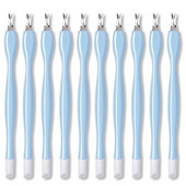 10 buc. Îndepărtează pielea moartă Nail Art Furcă Dispozitiv pentru îndepărtarea cuticulelor Nipper Pusher Trimmer din oțel inoxidabil Pedichiură Unelte pentru îngrijirea unghiilor