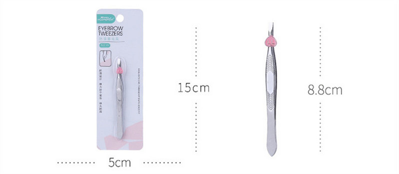 Nerūdijančio plieno antakių pincetas nuožulnus viršus Plain Top Plaukų šalinimo priemonė Grožio makiažo priemonė Priedai E1062