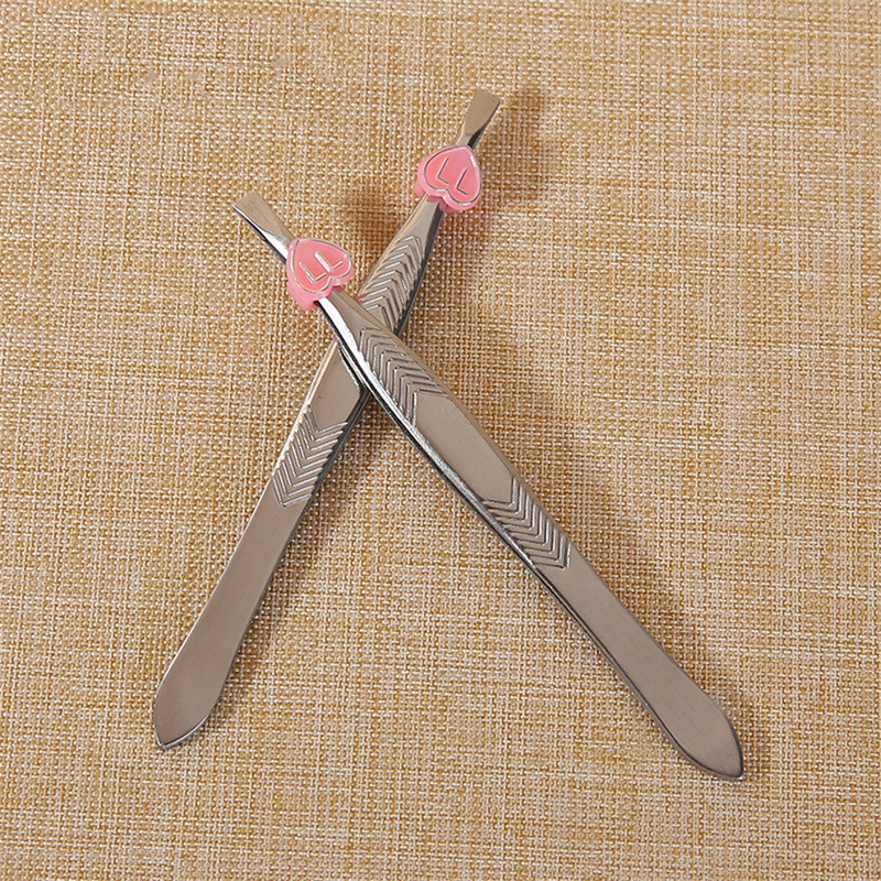 Nerūdijančio plieno antakių pincetas nuožulnus viršus Plain Top Plaukų šalinimo priemonė Grožio makiažo priemonė Priedai E1062