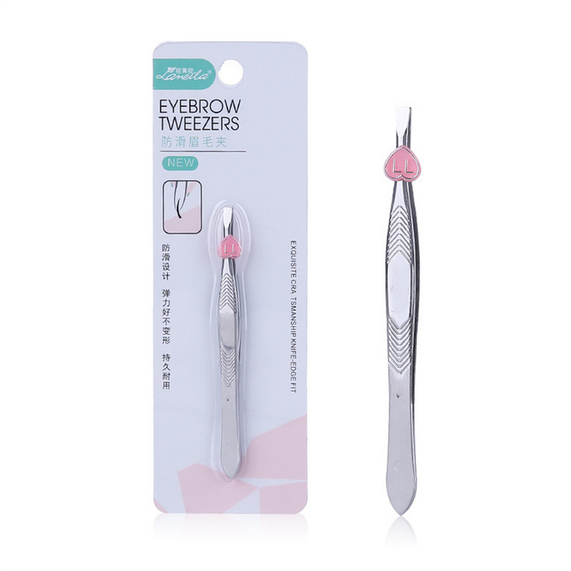Nerūdijančio plieno antakių pincetas nuožulnus viršus Plain Top Plaukų šalinimo priemonė Grožio makiažo priemonė Priedai E1062