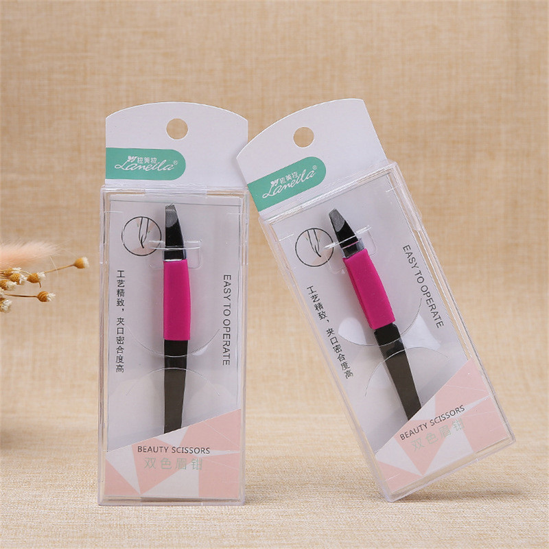 Juodas nerūdijančio plieno antakių pincetas bevel viršutinis plaukelių šalinimo įrankis grožio makiažo priemonės priedai E1048