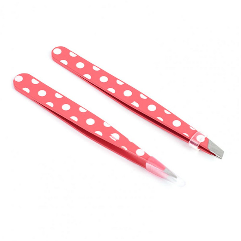 Pensetă pentru sprâncene, de culoare neagră, 2 bucăți, extractor înclinat, din oțel inoxidabil, pentru îndepărtarea părului, instrument de machiaj nou