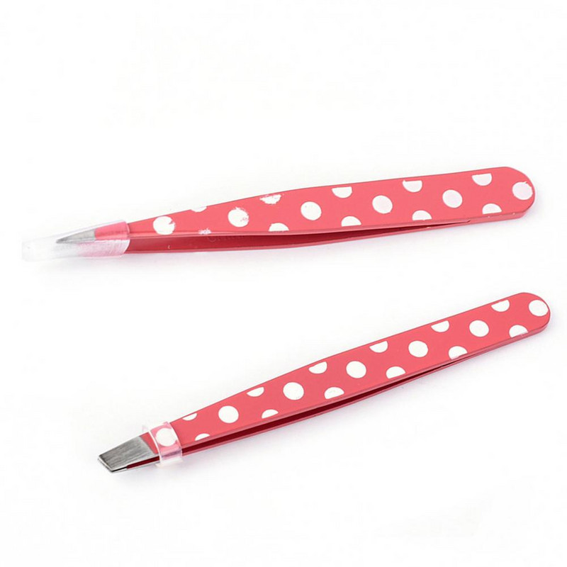 Pensetă pentru sprâncene, de culoare neagră, 2 bucăți, extractor înclinat, din oțel inoxidabil, pentru îndepărtarea părului, instrument de machiaj nou