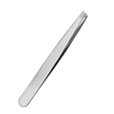 Clemă oblică pentru sprâncene din oțel inoxidabil Pensetă pentru sprâncene teșită Instrument de frumusețe cu tub