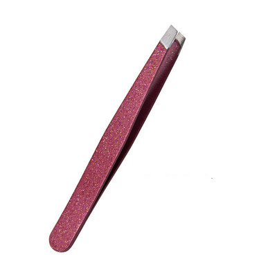 Clemă oblică pentru sprâncene din oțel inoxidabil Pensetă pentru sprâncene teșită Instrument de frumusețe cu tub