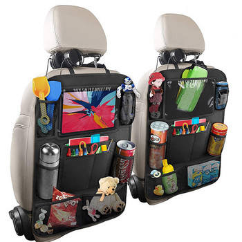 Чанта за съхранение на облегалката на столчето за кола Oxford Висяща чанта Монтирана в кола детска подложка против ритници Калъф за съхранение Вграден багажник за кола Сортираща чанта за напитки