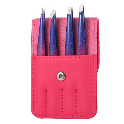 Nerūdijančio plieno pincetas Epoksidinis gradientas blizgantis pudra antakių segtukas Keturių dalių dekoravimo antakių grožio priemonė