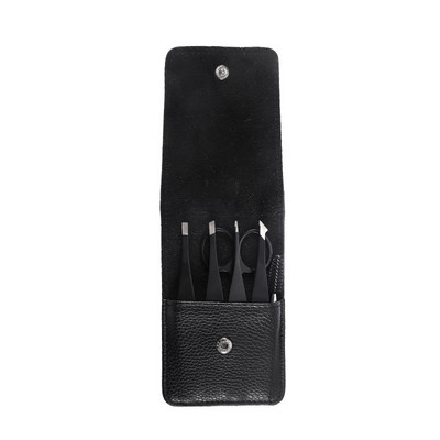 Nerūdijančio plieno pincetas Epoksidinis gradientas blizgantis pudra antakių segtukas Keturių dalių dekoravimo antakių grožio priemonė