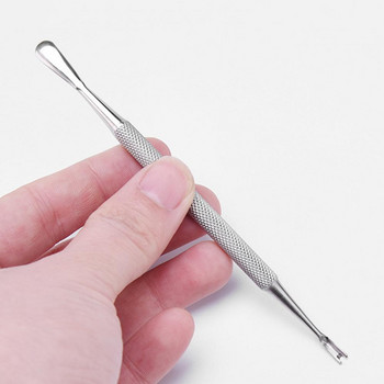 Удобна вилица за маникюр Избутвач за рязане на нокти от неръждаема стомана Лесен за използване Педикюр за мъртва кожа Средство за премахване на мазоли Грижа за ноктите