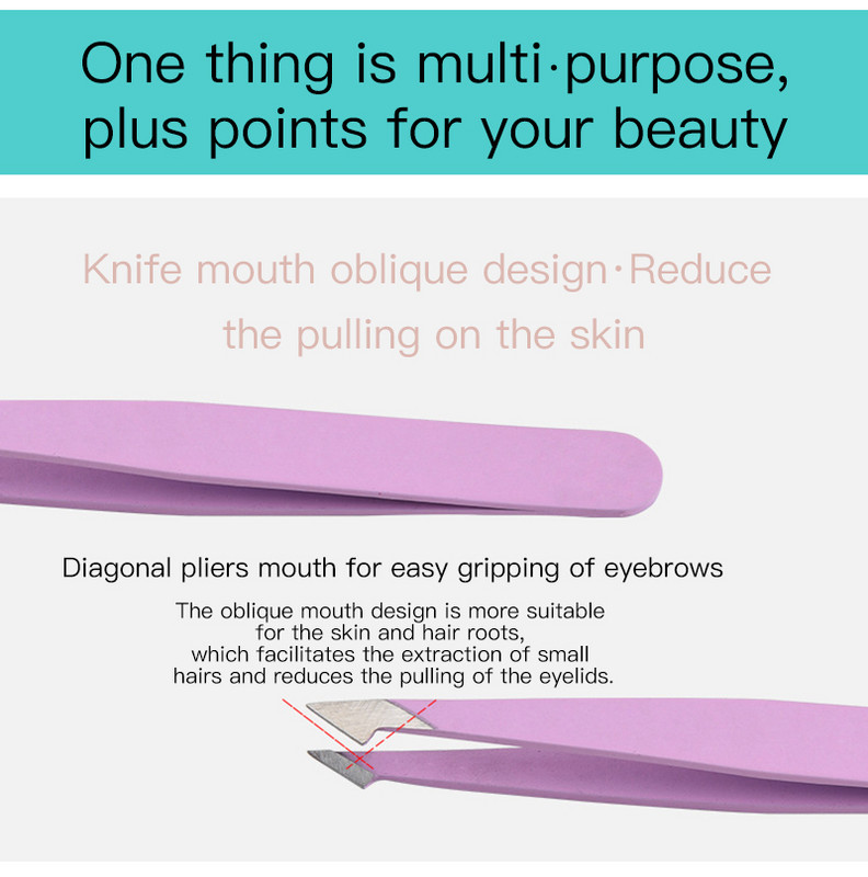 Clește pentru sprâncene 4/1 Clip de tăiere Clip pentru sprâncene cu gură plată și oblică Pensetă pentru sprâncene ușor de folosit Instrumente de machiaj