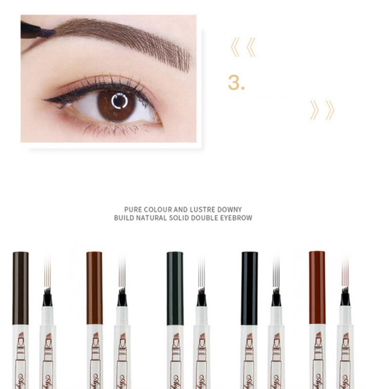 Vodootporna olovka za obrve s četkicom Dugotrajna prirodna olovka za obrve za žene Ljepota Šminka Olovka za bojenje obrva Kozmetički alati