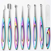 Set de manichiură Nail Push Din aliaj de zinc Îngrijirea feței Săpat urechi Acnee Ac Piele moartă Furcă Pila pentru unghii Îngrijirea mâinilor Nail Art Nail Tools