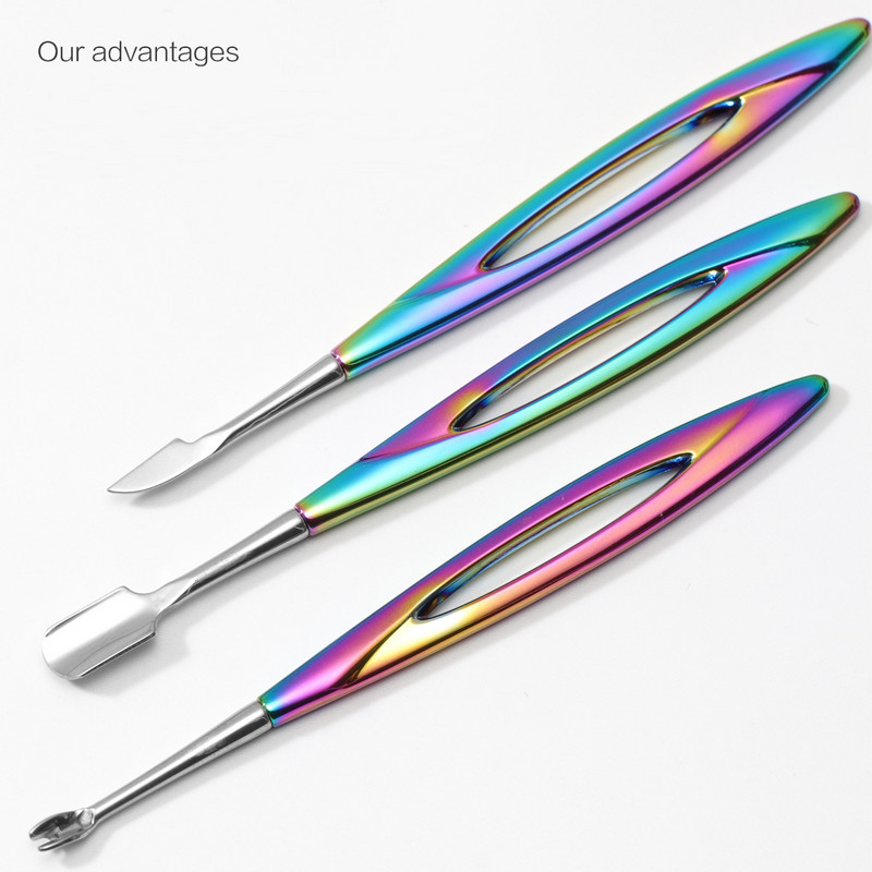 Set de manichiură Nail Push Din aliaj de zinc Îngrijirea feței Săpat urechi Acnee Ac Piele moartă Furcă Pila pentru unghii Îngrijirea mâinilor Nail Art Nail Tools