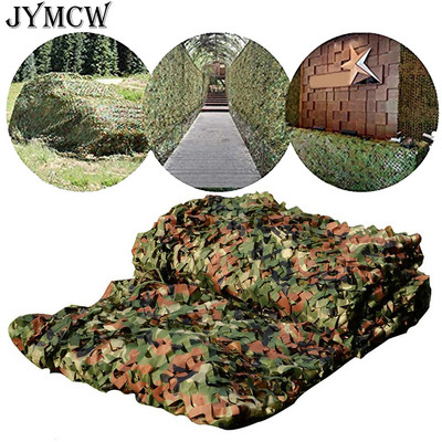1.5x3m /2x10m Plase de camuflaj militare de vânătoare pentru antrenament armatei de pădure Plase de camuflaj Acoperi pentru mașini Cort Umbra Camping Adăpost solar