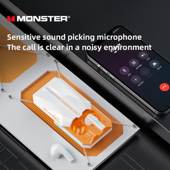 Monster XKT11 Gamer Earphone Bluetooth 5.2 Ture Wireless Earbuds Ακουστικά με μείωση θορύβου χαμηλής καθυστέρησης Ακουστικά gaming με μικρόφωνο